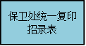 保卫处统一复印招录表